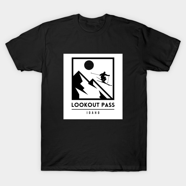 Lookout Pass ski Idaho usa T-Shirt by UbunTo